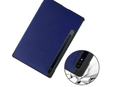 Alogy Book Cover Case für Samsung Galaxy Tab S7 / S8 11.0 T870 / T875 / T876B / X700 / X706 Marineblau