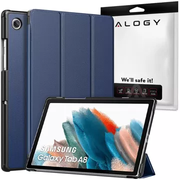 Alogy Book Cover Hülle für Samsung Galaxy Tab A8 2021 SM-X200 / SM-X205 Marineblau