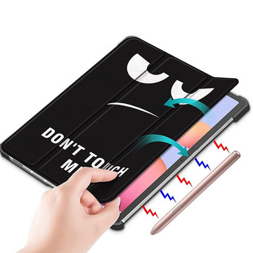 Alogy Book Cover Tablet Hülle für Samsung Galaxy Tab S7 Plus 12.4 T970 / T976 Don't Touch Me Glas