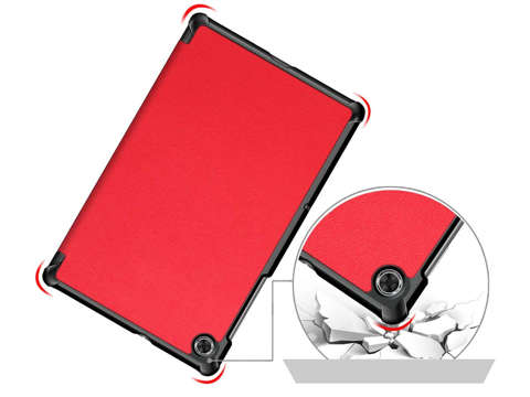 Alogy Book Cover für Lenovo M10 Gen 2 TB-X306 Rotes Glas