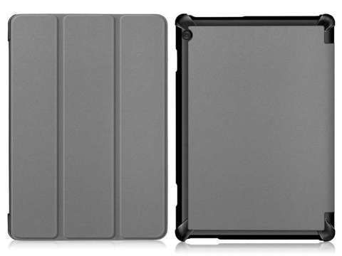 Alogy Book Cover für Lenovo Tab M10 10.1 TB-X605 Graues Glas