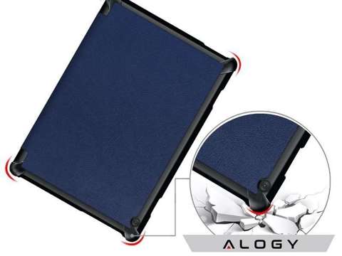 Alogy Book Cover für Lenovo Tab M10 10.1 TB-X605 Marineblaues Glas