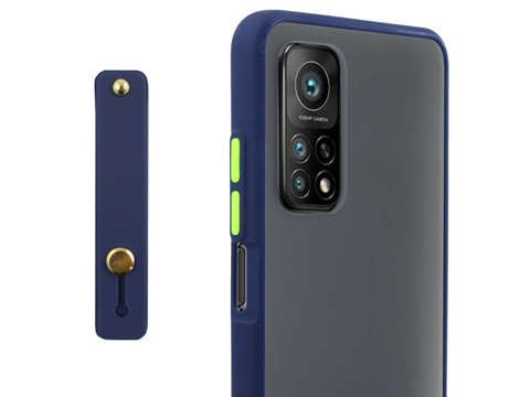 Alogy Bumper Case mit Trageriemen für Xiaomi Mi 10T / 10T Pro Navy Blue Glass