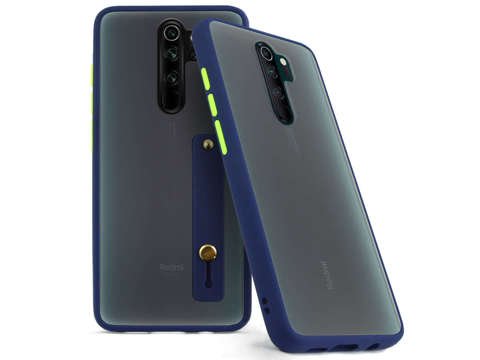 Alogy Bumper Case mit Trageriemen für Xiaomi Redmi Note 8 Pro Marineblau