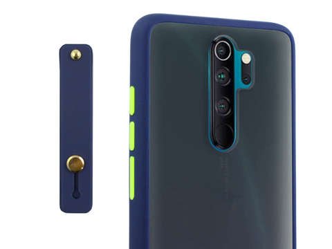 Alogy Bumper Case mit Trageriemen für Xiaomi Redmi Note 8 Pro Marineblau