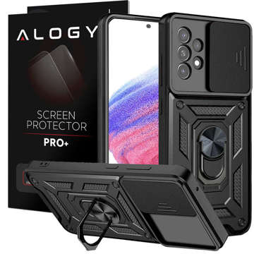 Alogy Camshield Stand Ring Case mit Kameraabdeckung für Samsung Galaxy A53 / A53 5G Glas