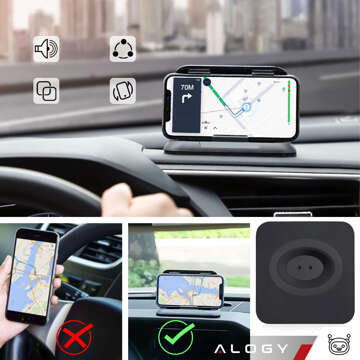 Alogy Carbon Autohalterung für Telefon bis 6,8 Zoll, GPS, Cockpit Schwarz