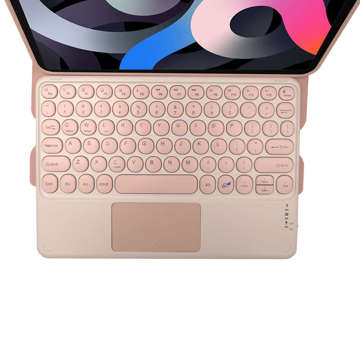 Alogy Case Bluetooth Tastatur Touchpad 4in1 Magnetstift für Apple iPad Air 4 2020/5 2022 Rosa