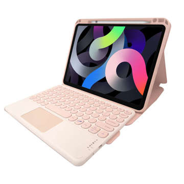 Alogy Case Bluetooth Tastatur Touchpad 4in1 Magnetstift für Apple iPad Air 4 2020/5 2022 Rosa