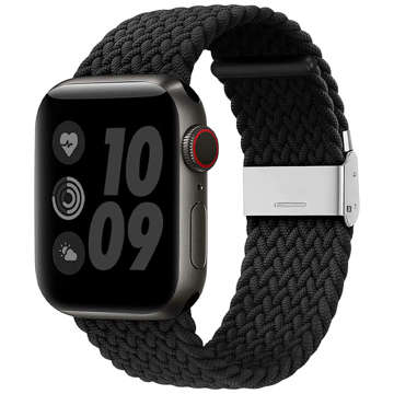 Alogy Elastic Strap für Apple Watch 1/2/3/4/5/6/7/8/SE/Ultra (42/44/45/49 mm) Schwarz