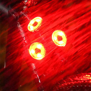 Alogy Fahrradlampe Rundes Fahrradlicht für das Fahrrad unter dem Sattel 200LM Rot