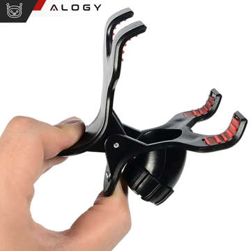 Alogy Flexibler Arm-Handyhalter-Clip für Schreibtisch, flexibler langer Arm, Schwarz