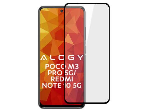 Alogy Full Glue CF-Glas für Poco M3 Pro 5G/ Redmi Note 10 5G Schwarz