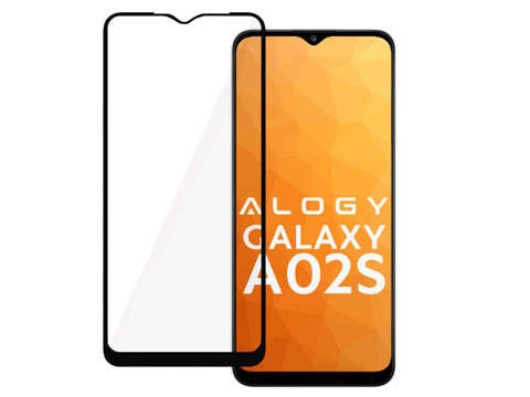 Alogy Full Glue Hüllenfreundliches Glas für Samsung Galaxy A02s / A03s 164mm Schwarz