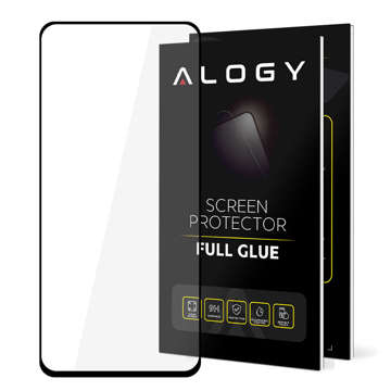 Alogy Full Glue gehärtetes Glas für hüllenfreundliche Hülle für Xiaomi Poco F3 / Mi 11i Schwarz