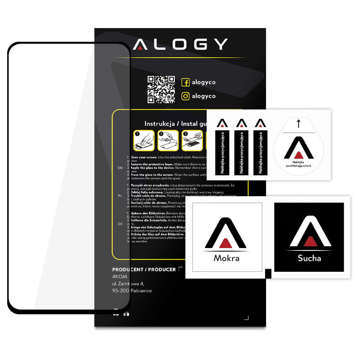 Alogy Full Glue gehärtetes Glas für hüllenfreundliche Hülle für Xiaomi Poco F3 / Mi 11i Schwarz