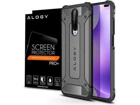 Alogy Hard Armor Hülle für Xiaomi Redmi K30 / Poco X2 graues Alogy Glas