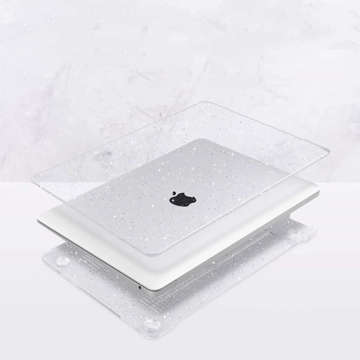 Alogy Hard Case Cover für Apple MacBook Air 13 M1 2020 Glitter Clear Screen Film Keyboard Overlay