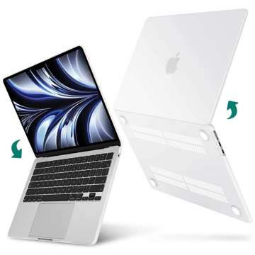 Alogy Hard Case für Apple Macbook Air 13 2022 M2 Matte White Tasche bis 15,6"