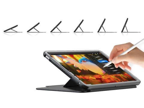 Alogy Hard Smart Pencil Case für Apple iPad Air 4 2020/5 2022, schwarzes Glas