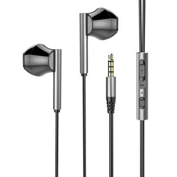Alogy Hi-Res Bass Earphones kabelgebundene Ohrhörer mit 3,5-mm-Miniklinkenstecker Schwarz