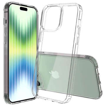 Alogy Hybrid Case Schutzhülle für Apple iPhone 14 Pro Transparent 3x Bildschirmglas 1x Linsenglas