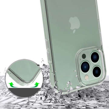 Alogy Hybrid Case Schutzhülle für Apple iPhone 14 Pro Transparent 3x Bildschirmglas 1x Linsenglas