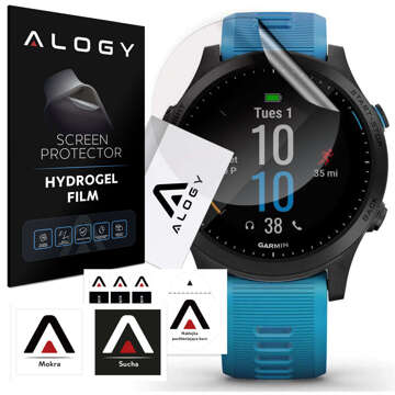 Alogy Hydrogel-Schutzfolie für Garmin Forerunner 945 Smartwatch