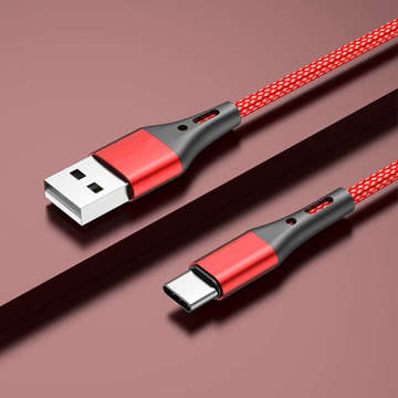 Alogy Kabel USB-A auf USB-C Typ C 3A Kabel 1m Rot