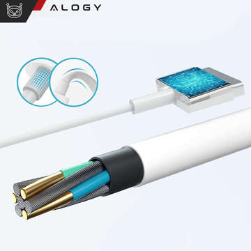 Alogy Ladegerät MacBook Ladegerät Apple MacBook MagSafe 2 T-Typ 60W Netzteil Weiß