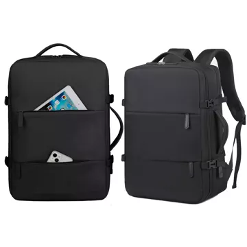 Alogy Laptop-Rucksack, Zubehör, Reisen, 46 x 32 x 15 cm, für Arbeit, Schule, Flugzeug, Reisende, Herren, Damen, Schwarz