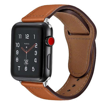 Alogy Lederarmband Band Leder für Apple Watch 1/2/3/4/5/6/7/8/SE/ULTRA (42/44/45/49mm) braun