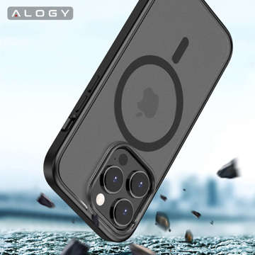 Alogy MagCase Matte Case für MagSafe Case mit Magnetring für Apple iPhone 13 Pro Black Glass