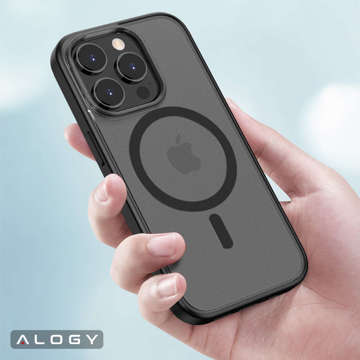 Alogy MagCase Matte Case für MagSafe Case mit Magnetring für Apple iPhone 13 Pro Black Glass