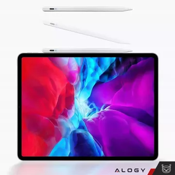 Alogy Magnetischer Stylus-Stift, Notiz- und Skizzenstift für Apple iPad Pro/Air/Mini, Weiß