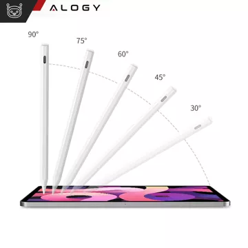 Alogy Magnetischer Stylus-Stift, Notiz- und Skizzenstift für Apple iPad Pro/Air/Mini, Weiß