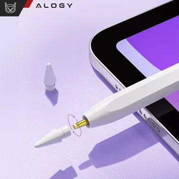 Alogy Magnetischer Stylus-Stift, Notiz- und Skizzenstift für Apple iPad Pro/Air/Mini, Weiß