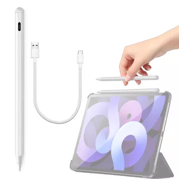 Alogy Magnetischer Stylus-Stift, Notiz- und Skizzenstift für Apple iPad Pro/Air/Mini, Weiß