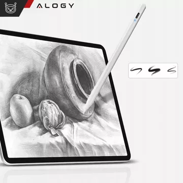 Alogy Magnetischer Stylus-Stift, Notiz- und Skizzenstift für Apple iPad Pro/Air/Mini, Weiß