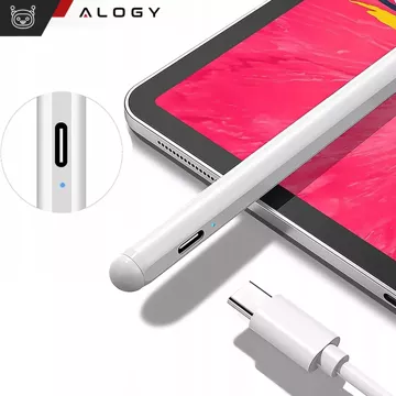 Alogy Magnetischer Stylus-Stift, Notiz- und Skizzenstift für Apple iPad Pro/Air/Mini, Weiß