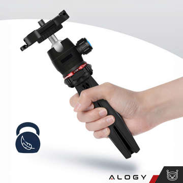 Alogy Mini Stativ Telefonhalter Liginn Stativ zum Fotografieren für GoPro Kamera Telefon Ringlampe 1/4 Schwarz