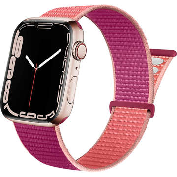 Alogy Nylonband mit Klettverschluss für Apple Watch 1/2/3/4/5/6/7/8/SE (38/40/41 mm) Rosa