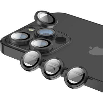 Alogy Objektivschutzkappen aus Metall für Apple iPhone 13 Pro / 13 Pro Max Schwarz