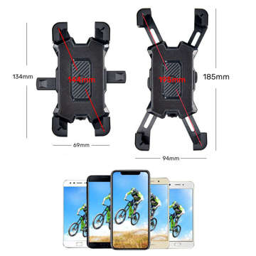 Alogy One Touch Bike Phone Holder 4.5-7" für Lenker für Fahrrad Motorrad Scooter Schwarz