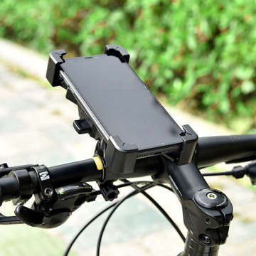 Alogy One Touch Fahrradhalter für 4,5–7 Zoll großes Telefon, Lenker, Fahrrad, Motorrad, Roller, schwarzes Fahrradlicht