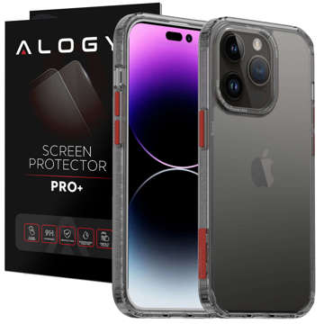 Alogy Protective Case Schutzhülle für Apple iPhone 14 Pro Schwarz und Klarglas