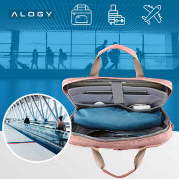 Alogy Protective Travel Bag Sleeve Case für Laptop, MacBook Air Pro bis 15,6" Outdoor Traveller Pink