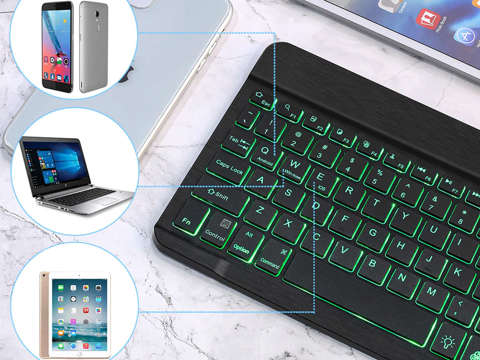 Alogy RGB LED Bluetooth Wireless Keyboard iOS / Android / Windows Schwarze Alogy Maus