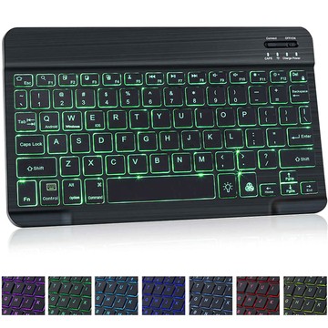 Alogy RGB LED Bluetooth iOS / Android / Windows Schwarze kabellose Tastatur