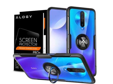 Alogy Ring Holder Clear Armor Case für Xiaomi Redmi K30 / Poco X2 Black Alogy Glass